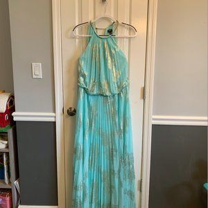 MSK Women Mint and Gold Gown Size 18W